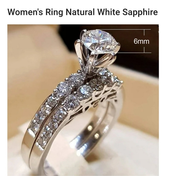 NATURAL WHITE SAPPHIRE RING
